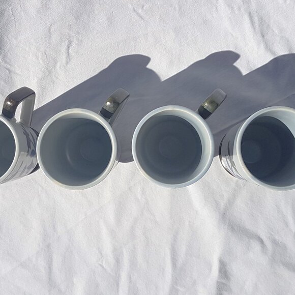 Vintage Otagiri Style Stoneware Footed Irish Coffee Mugs - Picture 4 of 5